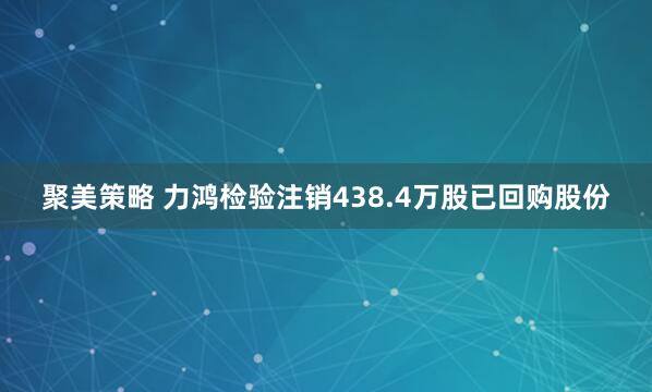 聚美策略 力鸿检验注销438.4万股已回购股份